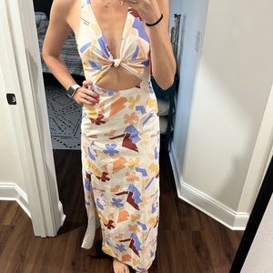 Geometric shape maxi  dress Pepper Mayo